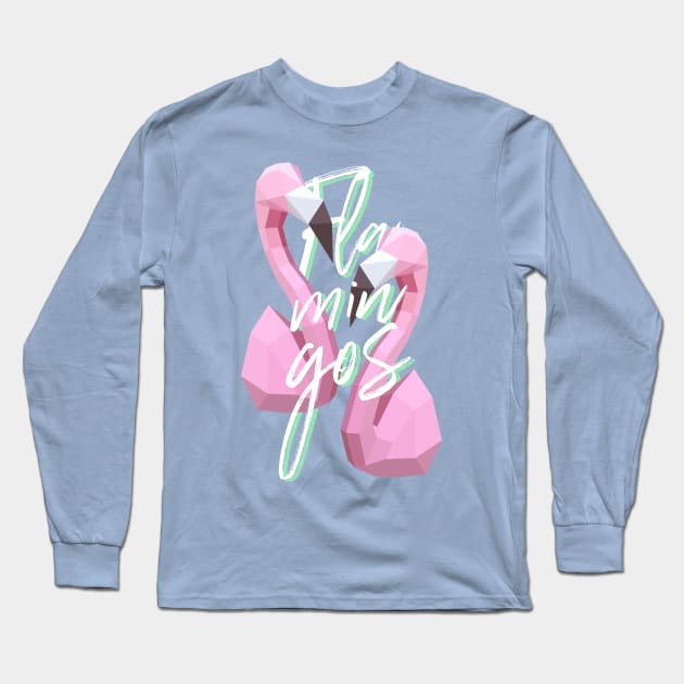 Flamingos Tumblr Long Sleeve T-Shirt by ArtMoore98